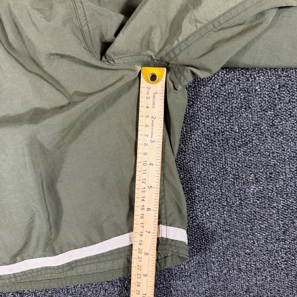 Vintage Abercrombie & Fitch Men's L Olive Green Nylon Board Shorts Swim Trunks